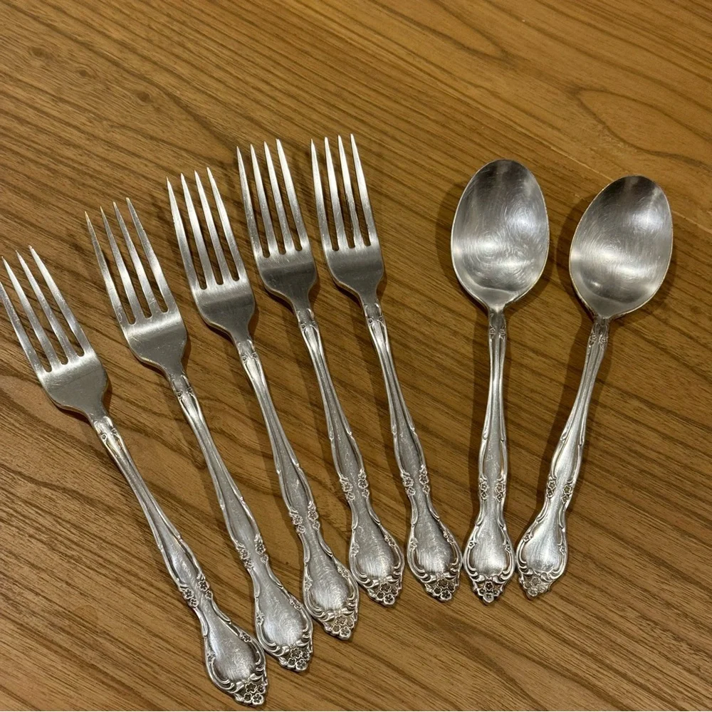 Oneida Community Affection Silverplate 1960 Flatware ( set of 7)